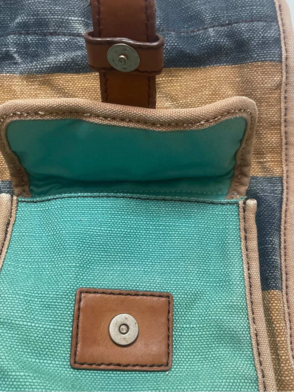 Fossil Vintage Canvas Two-Pocket Tote Bag